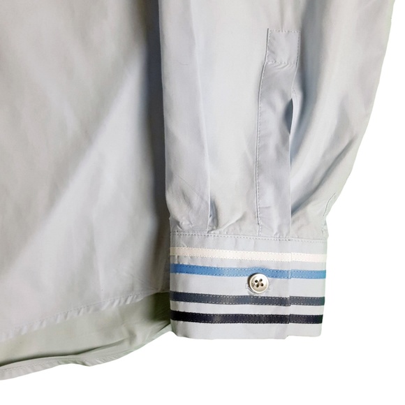 Hugo Boss Mens Cotton Dress Shirt Size Medium Blue - Picture 6 of 8